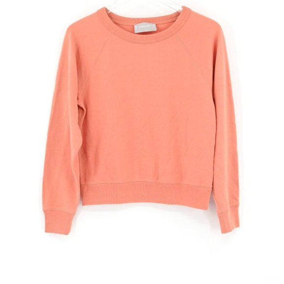 Everlane Tops - EVERLANE Womens Coral Orange Crewneck Sweatshirt Athleisure Loungewear Size XS